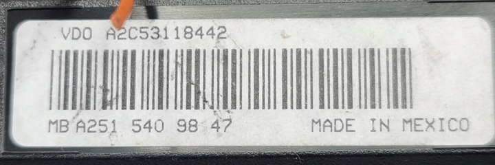 фото №7, Спідометр  mercedes r-kl w251 3.0 cdi a2515409847 eu