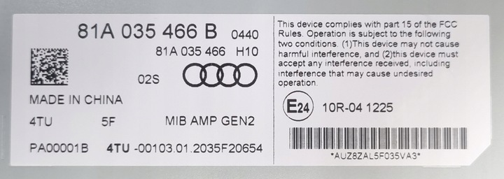 фото №11, Усилитель bang&olufsen audi q2 81a 81a035466b