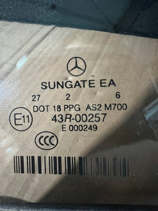 фото №4, Скло лівий зад sungate mercedes s w221 довгий