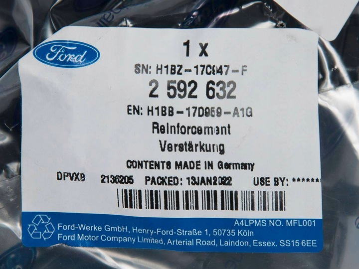 фото №16, Ковзун бампера лівий перед fiesta od 2017.05.15 _ 2592632 _ h1bb-17d959-a1g