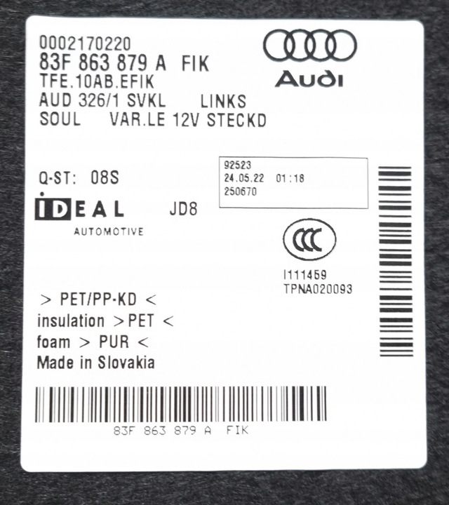 фото №11, Боковина багажника левый audi q3 83a sportback 83f863879a fik