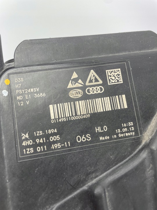 фото №8, Audi a8 d4 4h рестайлинг лампа левая ксенон 4h0941043 4h0941005