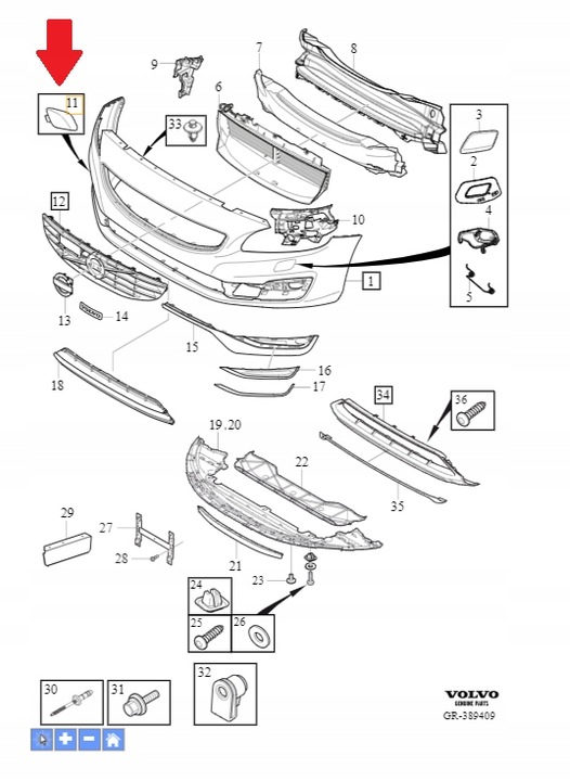 фото №1, Заглушка фаркоп буксирувальний бампера зад volvo s60 v60 2011- cc оригінальний номер 39820294