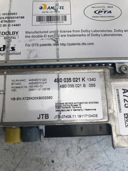 фото №6, Audi r8 4s зчитувач навігації mmi sim 4s0035021k