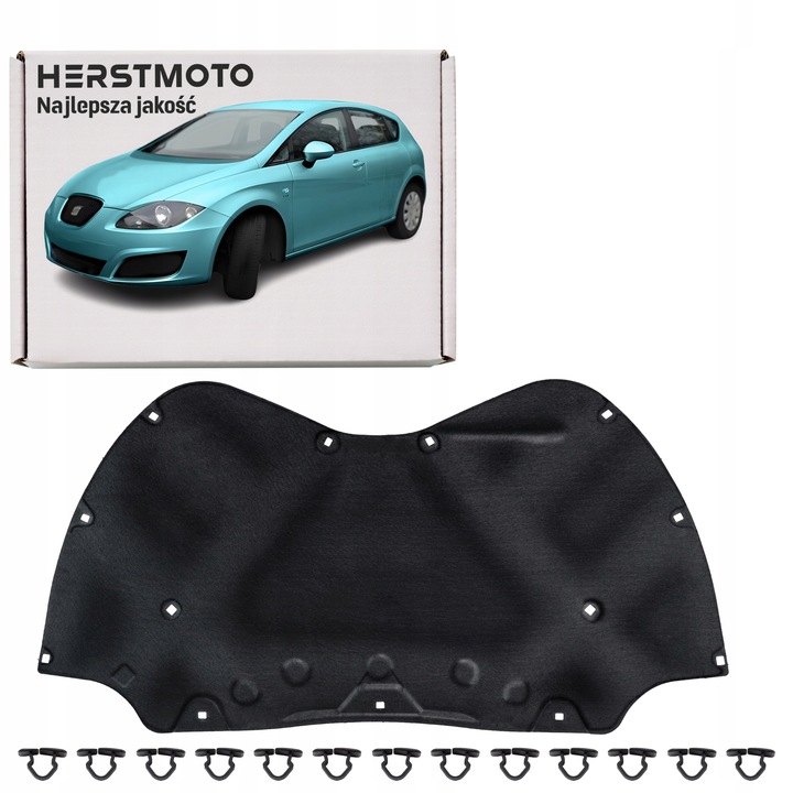 фото №1, Seat leon mk2 хэтчбек 1p1 2005-2012 шумоизоляция капота 1p0863831b + клипсы