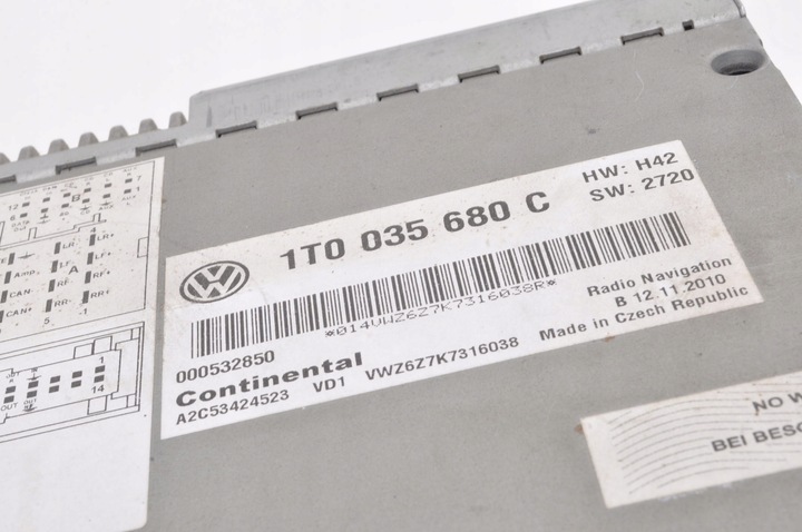 фото №5, Volkswagen golf vi радіо навігація 1t0035680c