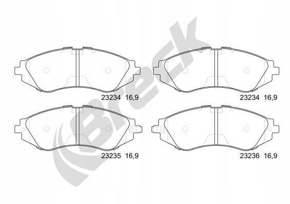 фото №9, Тормозные колодки ham перед breck chevrolet rezzo 1.6