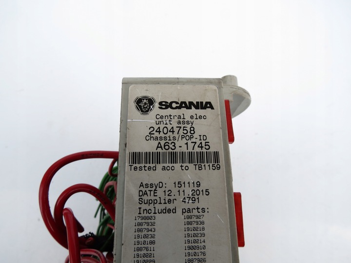 фото №9, Модуль коробка bsi предохранителей 2404758 scania r