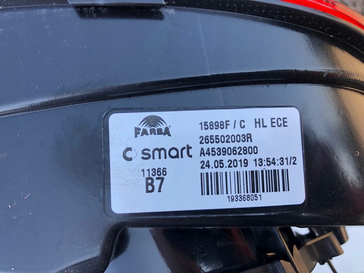 фото №5, Лампа зад задня права smart a453 forfour 453 led