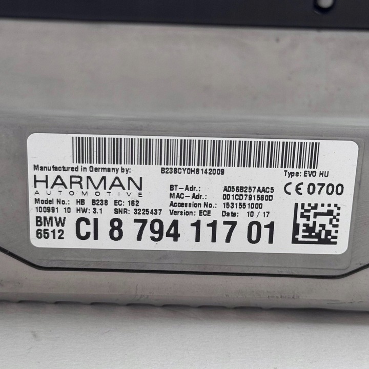 фото №7, Bmw 5 g30 g31 2017 панель / радіопрогравач cd/dvd/gps