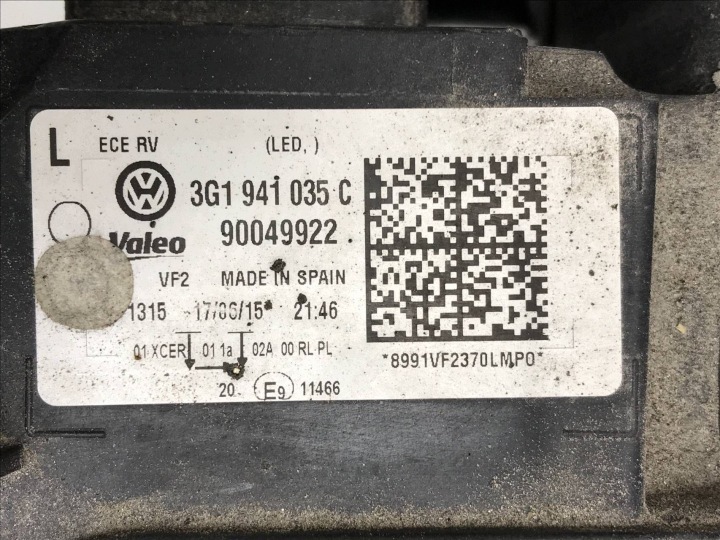 фото №14, Vw passat b8 3g универсал фара левые перед оригинальные 3g1941035c