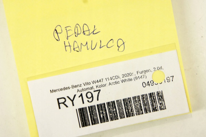 фото №6, Ry197 mercedes vito w447 педаль тормоза a4472900101