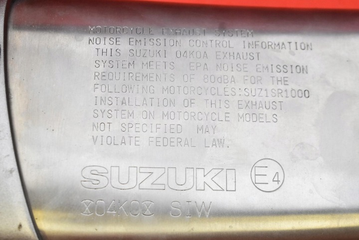 фото №6, Глушник кінцевий 04k0siw suzuki gsx-s 1000a 150 km 15r
