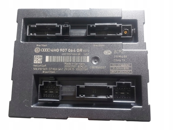 фото №1, Модуль блок керування audi оригінальний номер 4h0907064gr hella bcm 2 315mhz 4x4 //