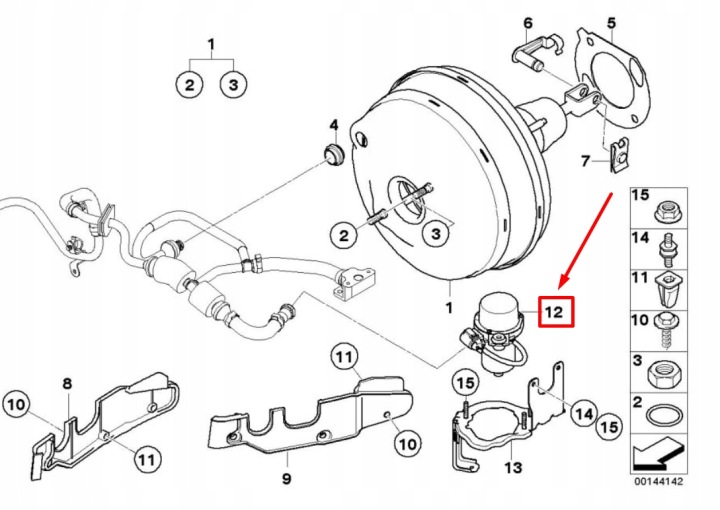 фото №8, Насос вакуумний гідропідсилювач гальм bmw 5 e60 power 34336769029