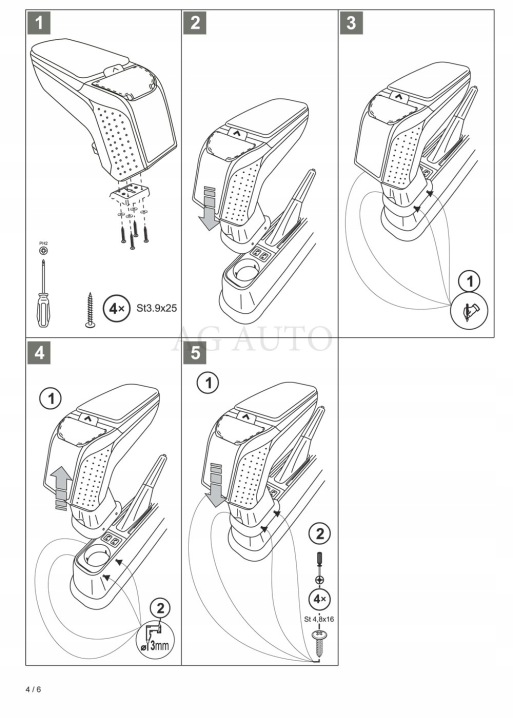 фото №7, Подлокотник arm 2 fiat grande punto, 2005- , bl.z, arm2-black