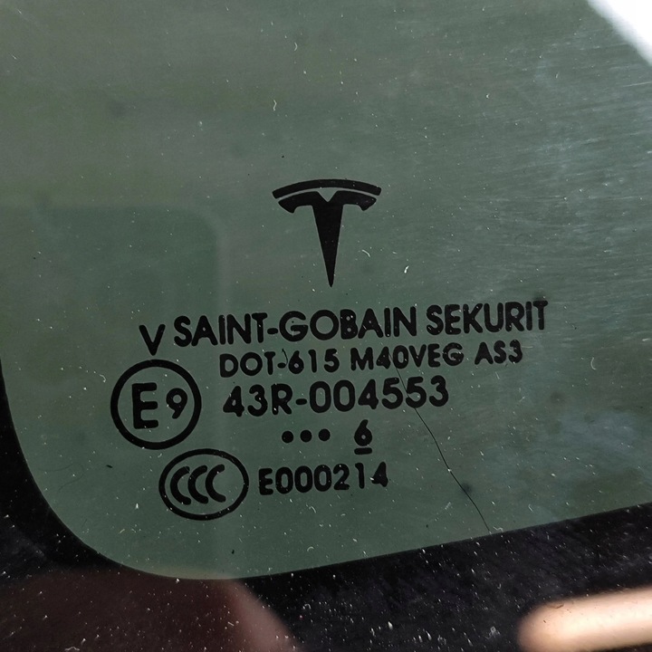 фото №6, Tesla модель x 2016 ліва сторона скло кузовна задня