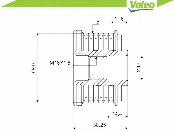 фото №2, Зчеплення jednokierunkowe генератора [valeo]