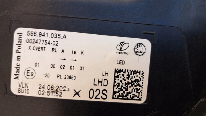 фото №10, Skoda kodiaq лампа ліва лівий перед led 566941035a