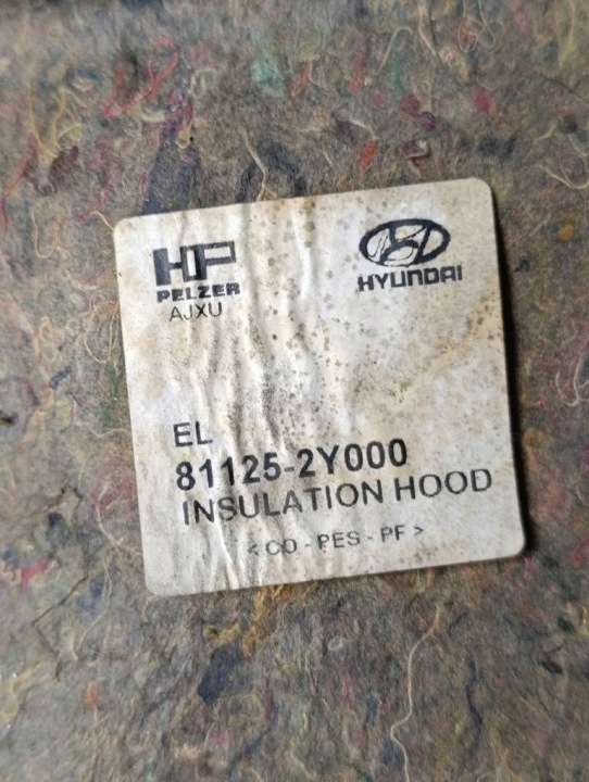 фото №8, Hyundai ix35 09-15 2.0 crdi шумоизоляция капота 81125-2y000