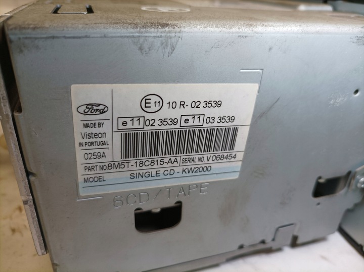 фото №5, Радио заводские радиопроигрыватель cd ford focus mk2 ii оригинальный номер 8m5t18c815aa