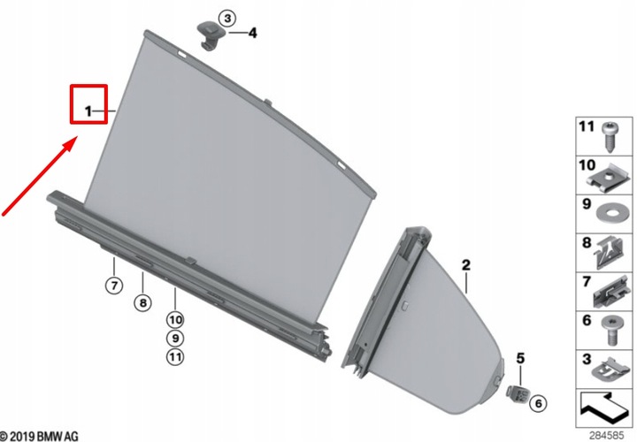фото №7, Bmw 3 f30 rear правый door штора 51427281482 7281482