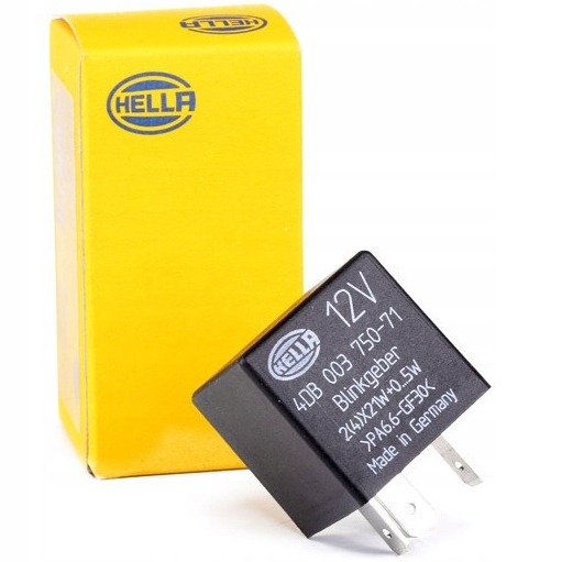 фото №1, Реле поворотов hella 4db 003 750-711 вдавленный 12v 3 контакты