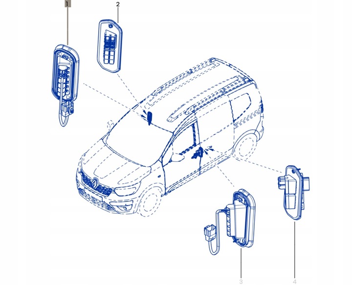 фото №11, Контактор двері бокових правих renault kangoo iii 252160844r