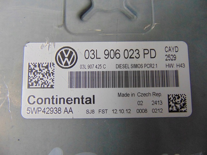 фото №6, Компьютер блок управления двигателя vw caddy 1.6 tdi 2010-
