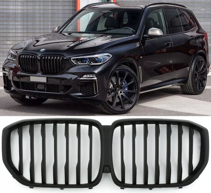 фото №1, Решётка радиатора решётка решётки радиатора bmw x5 g05 m performance чёрный матовый 2018-2022