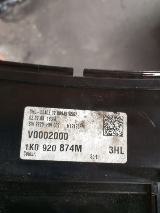 фото №6, Спідометр  прилади vw golf v 1k0920874m європа