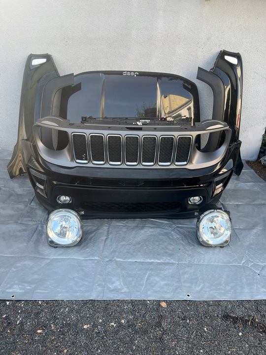 фото №5, Jeep renegade рестайлінг бампер капот перед комплектний 2019- чорний 1.3 бензин
