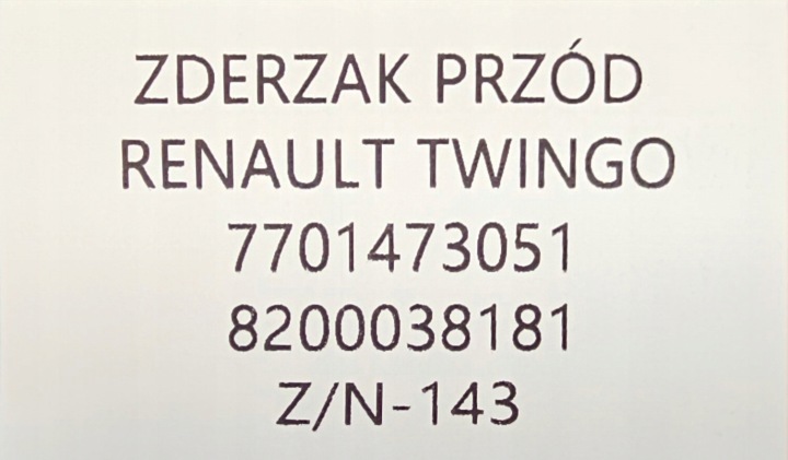 фото №10, Новий оригінальна запчастина бампер перед renault twingo i рестайлінг 1998-2007 - 8200038181