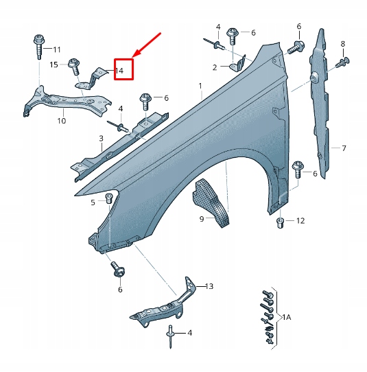 фото №8, Audi rs3 правый fender brace 8v0821184a