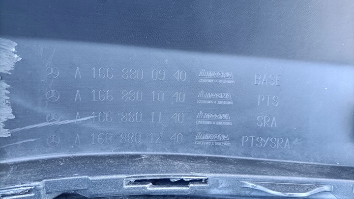 фото №6, Mercedes ml w166 бампер перед pod омыватель i pdc a1668800940 tb162