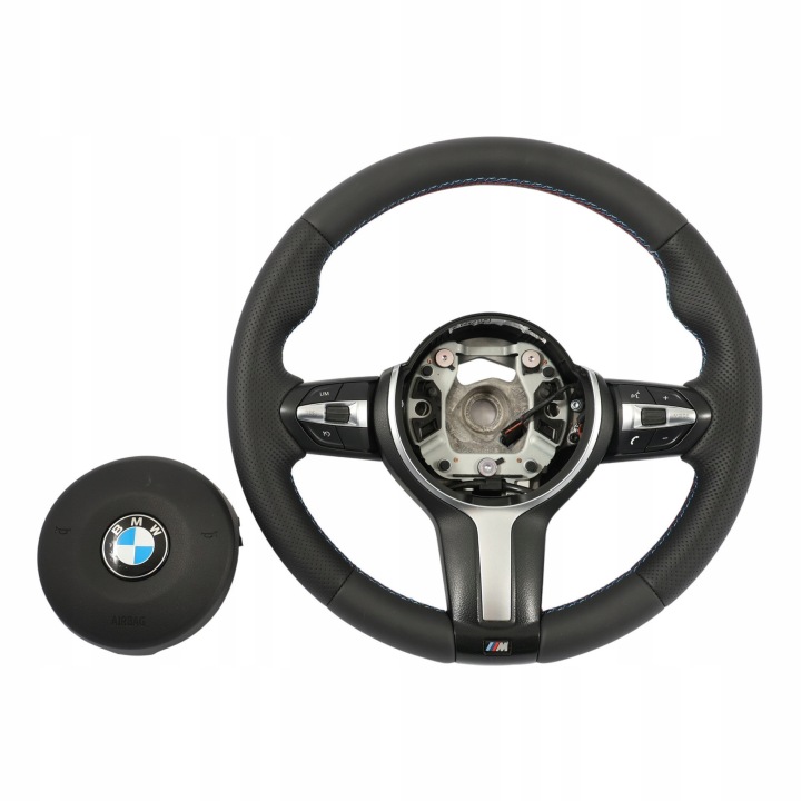 фото №13, Bmw f06 f07 f10 f11 lci f12 f13 руль новая чёрная кожа m sport набор