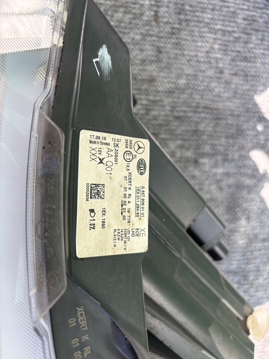 фото №14, Mercedes vito v класс 447 w447 лампа левая правая перед передняя фара