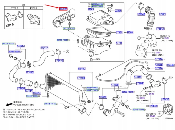 фото №8, Toyota hilux mk8 заборщик фильтра воздуха 177500l060 оригинальная запчасть