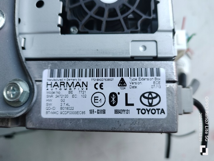 фото №8, Радио навигация toyota avensis t27 радиопроигрыватель 86140-05010