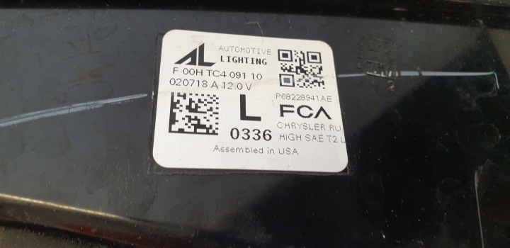 фото №11, Chrysler pacifica ii led фара зад ліва 16-20 usa
