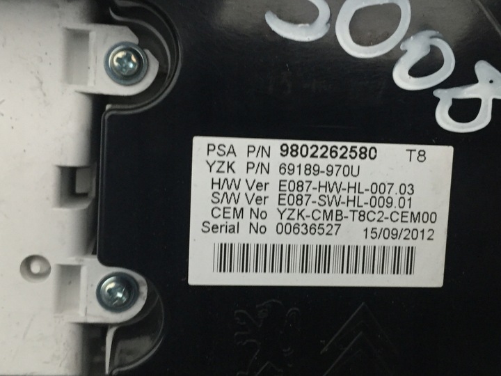фото №7, Peugeot 5008 i 2009- манометр спідометр  w милях 9677785180 9802262580