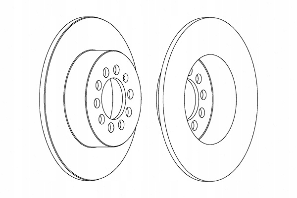 фото №2, Диски тормозные 2szt. зад audi a3 seat altea altea xl leon leon sc