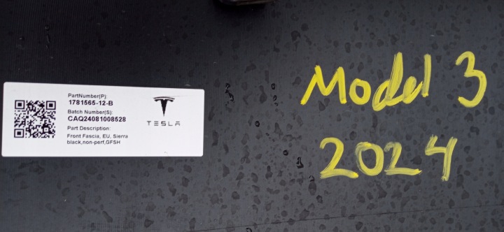фото №14, Tesla модель 3 iii m3h рестайлінг highland 23- бампер перед передній 1781565-12-b