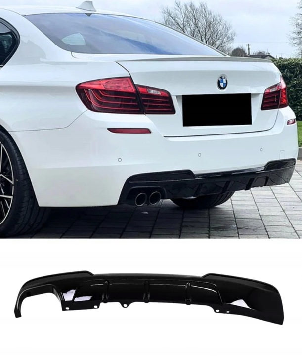 фото №12, Диффузор задний бампера для bmw f10 f11 m набор m sport 2011-2017 чёрный