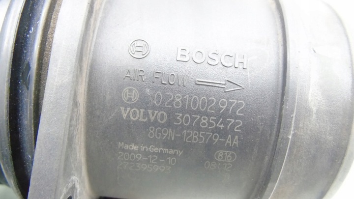 фото №4, Расходомер volvo v70 iii s80 ii 2.4 d5 30785472 0281002972