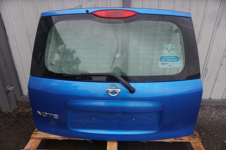 фото №1, Nissan note e11 крышка багажника bv4 2005год стекло синяя