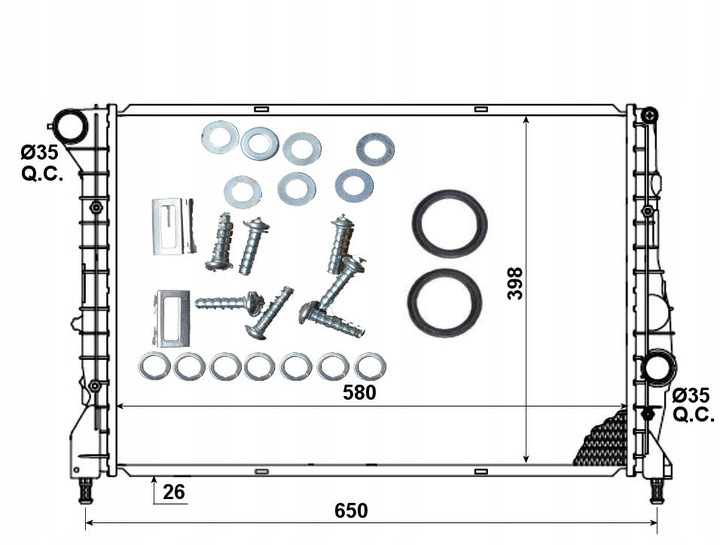 фото №14, Радіаторів двигуна nrf 46842843 50518254 109338o 10