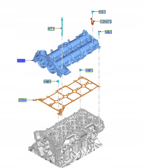 фото №11, Вали розподільний вал transit 16- custom 16- mondeo smax galaxy edge 2.0l ecoblue