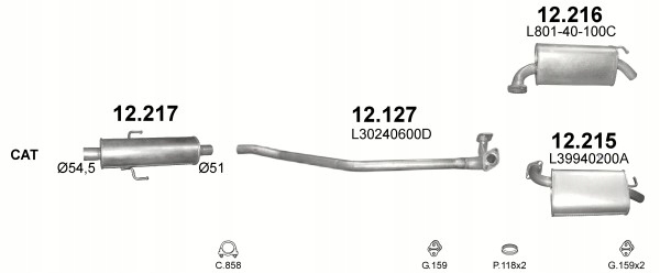 фото №11, Глушник plociennik кінцевий mazda 6 2.0i-16v 03/05-09/07 , 2.3-16v