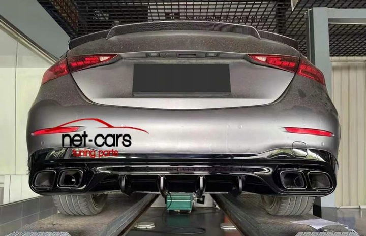 фото №14, Диффузор спойлер mercedes c w206 s206 20- c63 amg чёрный блеск наконечники c